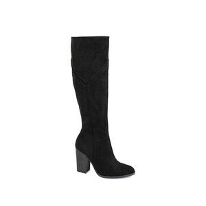 Journee Collection Womens 7 M XWC Black Knee High Heeled Riding Boots NIB LH3